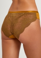 Hanro Gale Lace Stretch-satin Briefs Gold