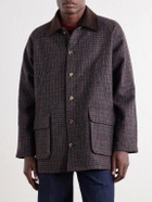 De Bonne Facture - Checked Corduroy-Trimmed Wool-Tweed Jacket - Brown