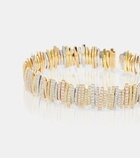 Suzanne Kalan 18kt yellow, rose, and white gold bracelet with diamonds