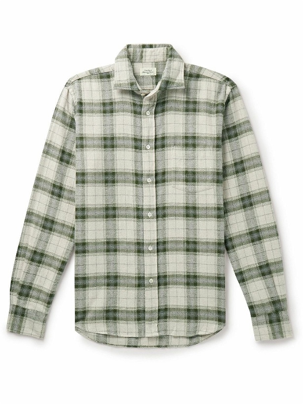 Photo: Hartford - Paul Checked Cotton-Flannel Shirt - Green