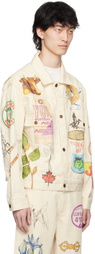 Small Talk Studio SSENSE Exclusive White Denim Jacket