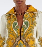 Alémais Porter printed linen blouse