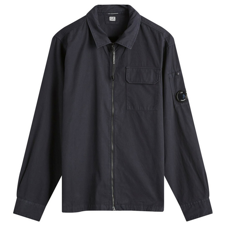 Photo: C.P. Company Men's Organic Gabardine Zip Overshirt in Total Eclipse