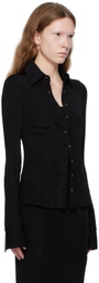 Louisa Ballou Black Button-Down Shirt