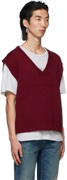 Enfants Riches Déprimés Red Wool Sweater Vest