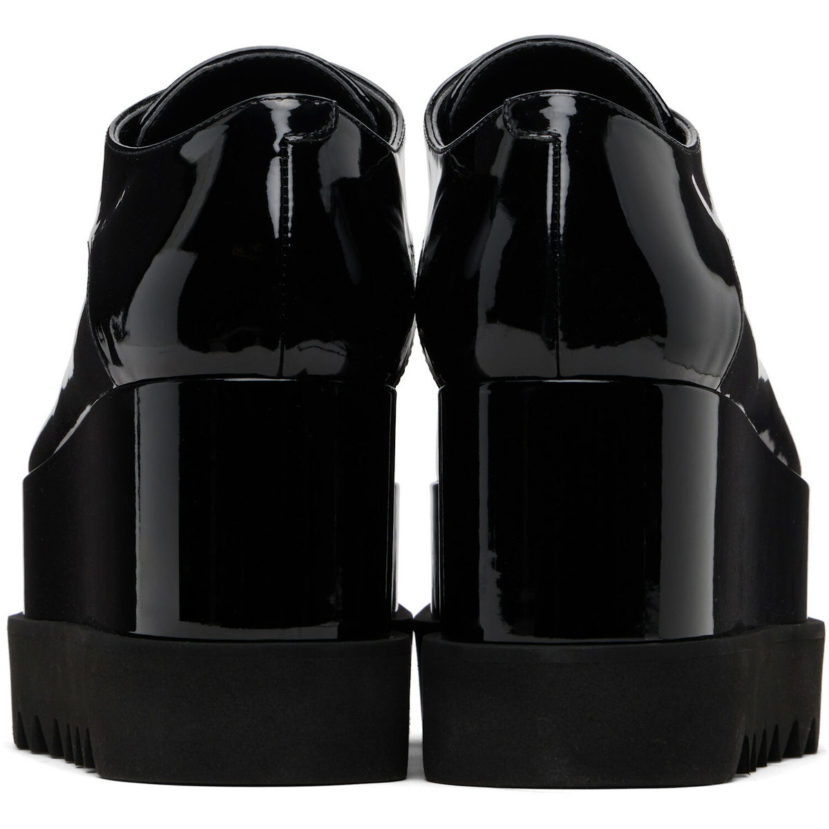 Stella McCartney Black Limited Edition Elyse Monochrome Platform Derbys
