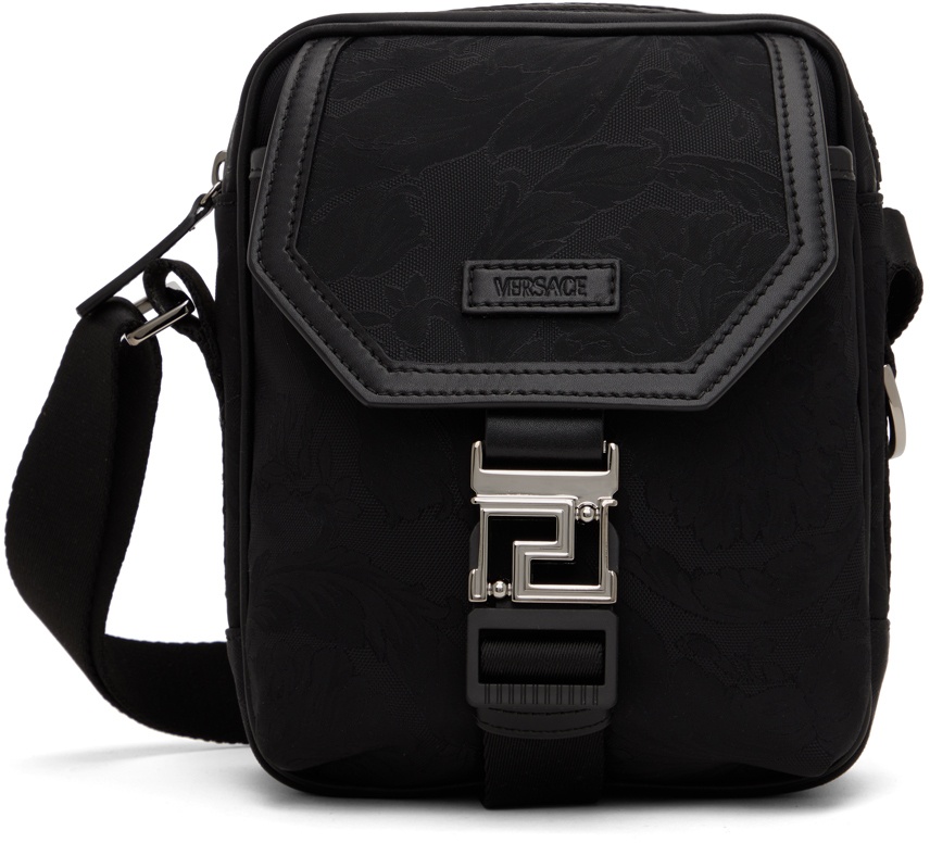 Photo: Versace Black Neo Nylon Jacquard Crossbody Bag