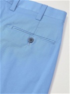 Giuliva Heritage - Umberto Straight-Leg Pleated Cotton-Twill Trousers - Blue