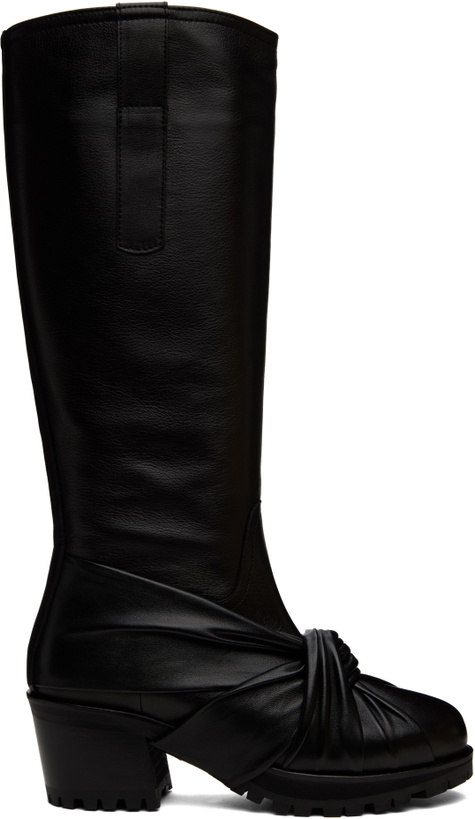 Photo: Kiko Kostadinov Black Knotted Riding Boots
