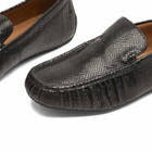 Vagabond Shoemakers Women's Mika Embossed Leather Boat Shoe in Black
