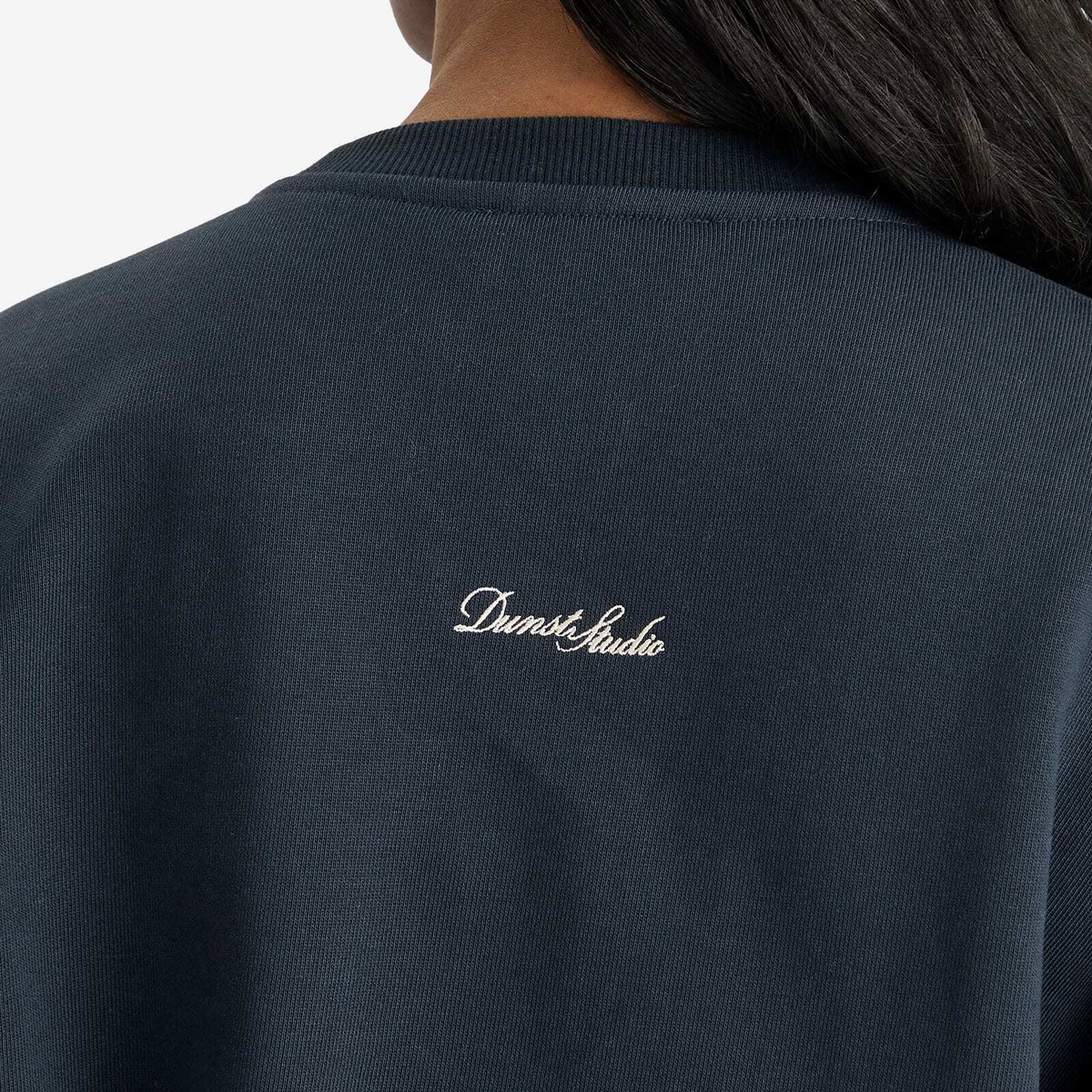 DUNST Women's Unisex Classic Logo Sweatshirt in French Navy