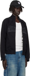 VETEMENTS Black 'Amsterdam' Patched Zip Sweatshirt