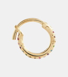 Ileana Makri 18kt gold hoop earrings with diamonds and stones