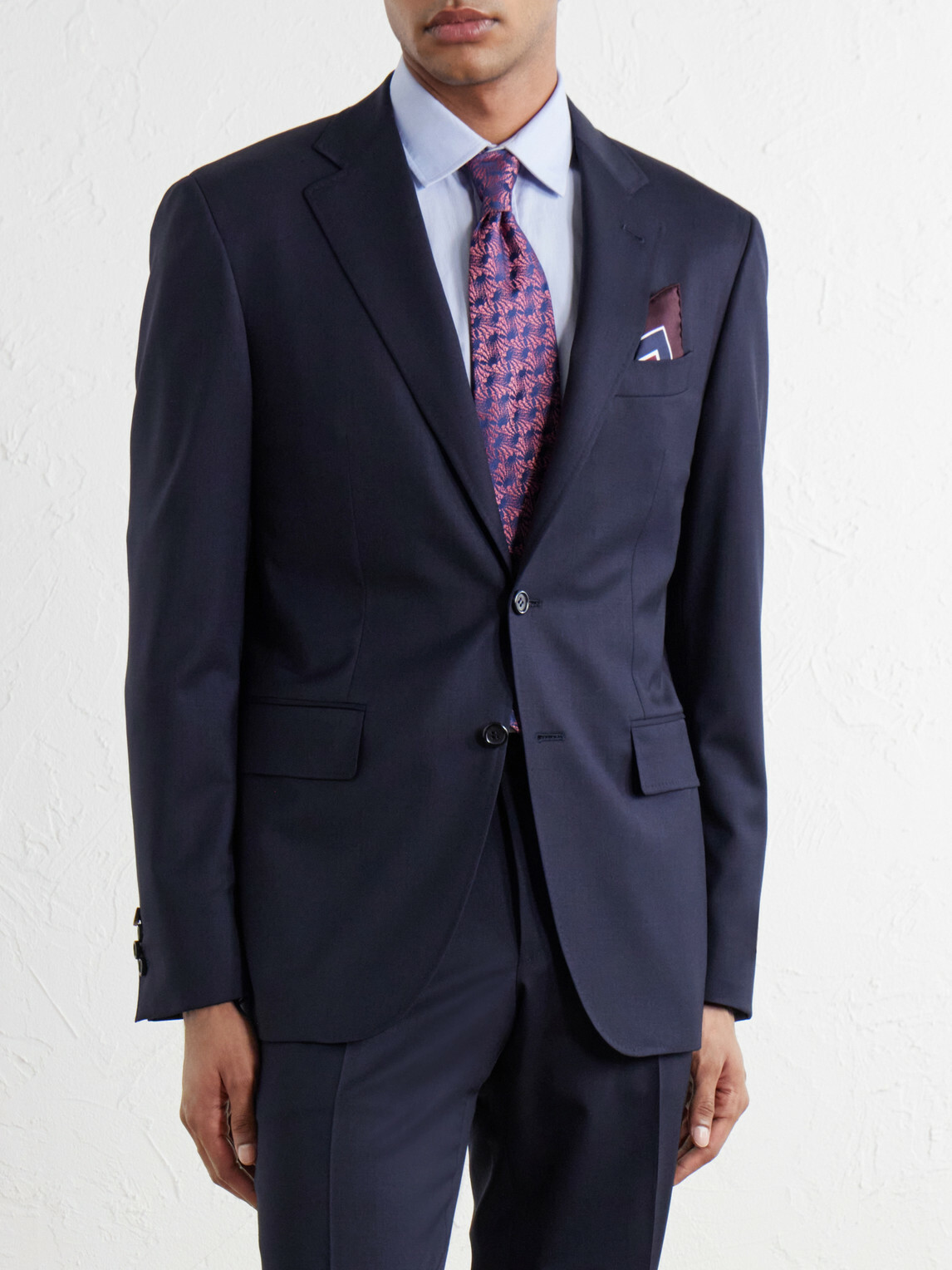 Canali - Wool-Blend Twill Suit Jacket - Blue