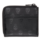 Alexander McQueen Black Zip Coin Purse Wallet