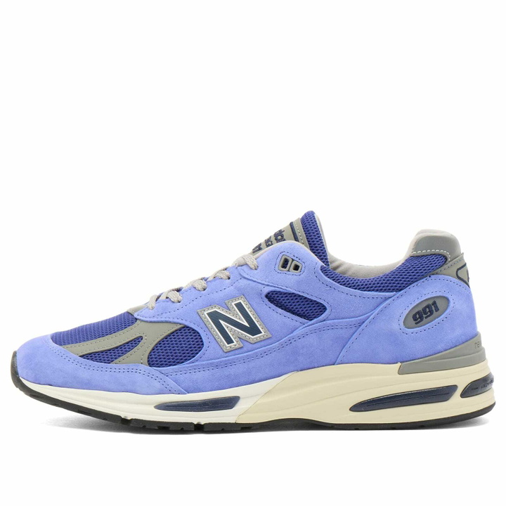 Photo: New Balance 991v2 Sneaker in Baja Blue/Deep Ultramarine