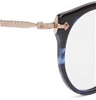 Oliver Peoples - OP-505 Round-Frame Tortoiseshell Acetate and Gold-Tone Optical Glasses - Men - Blue
