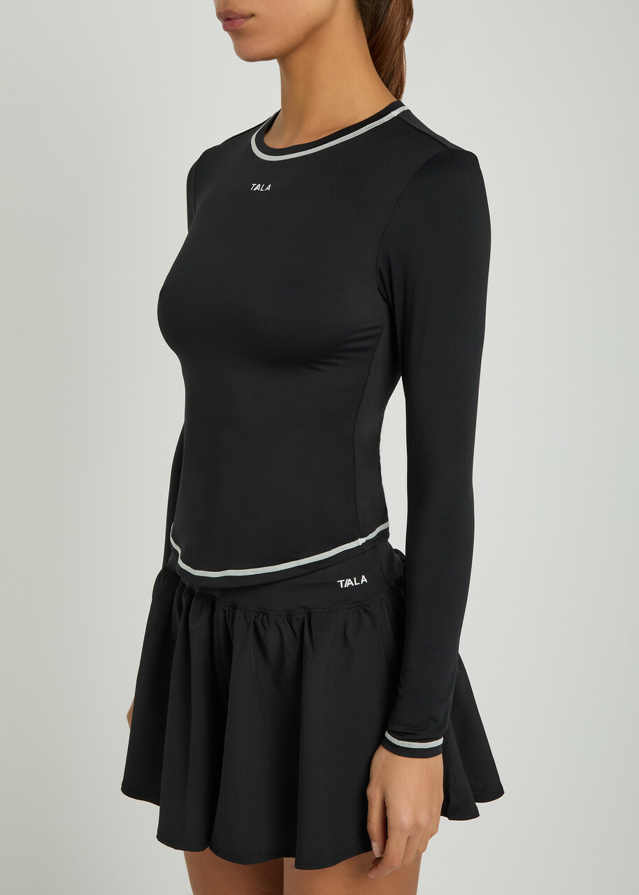 Tala Ultralite Active Logo Stretch-jersey T-shirt Black