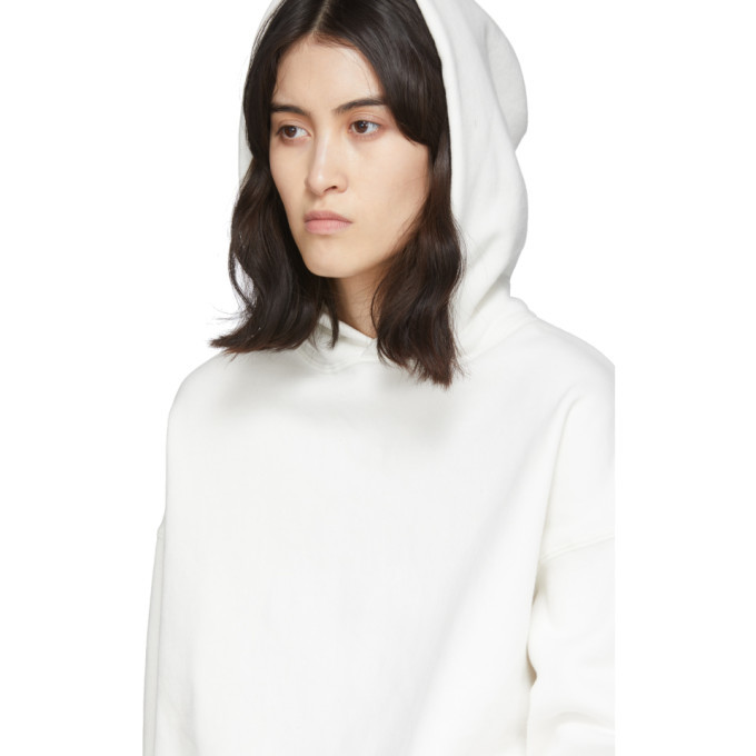 パーカー essentials white reflective logo hoodie Essentials White Fleece Reflective Hoodie Essentials