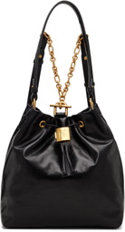 Balmain Black Pulse Calfskin Leather Backpack