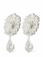 MAGDA BUTRYM Crystal & Pearl Pendant Earrings