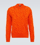 Moncler Grenoble - Cable-knit wool-blend sweater