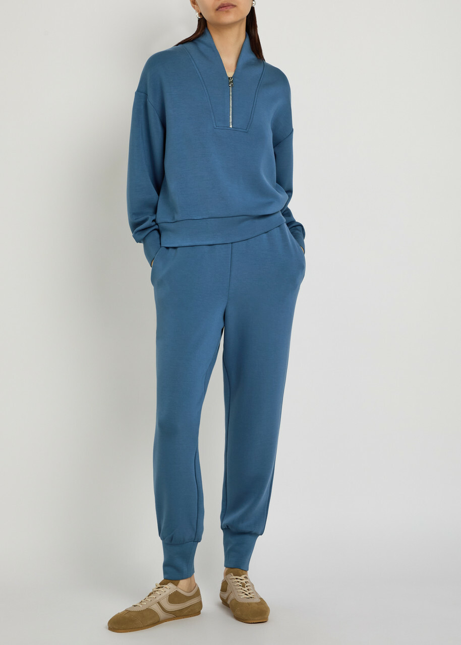 Varley The Slim Cuff 27.5 Stretch-jersey Sweatpants Blue