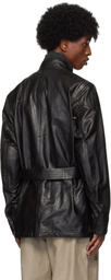 Belstaff Black Legacy Trailmaster Panther Leather Jacket