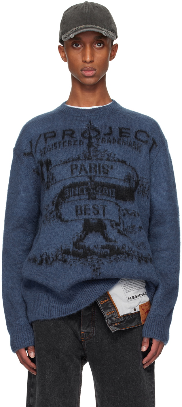Y/Project Gray Zip Insert High Neck Sweater Y/Project Y/Project Gray Zip Insert High Neck Sweater Y/Project