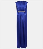 Stella McCartney - Belted cutout satin gown