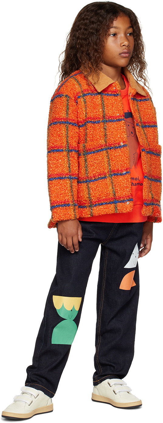 TINYCOTTONS Kids Orange Tiny Poodle Sweatshirt