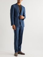 Canali - Kei Slim-Fit Tapered Linen and Wool-Blend Suit Trousers - Blue