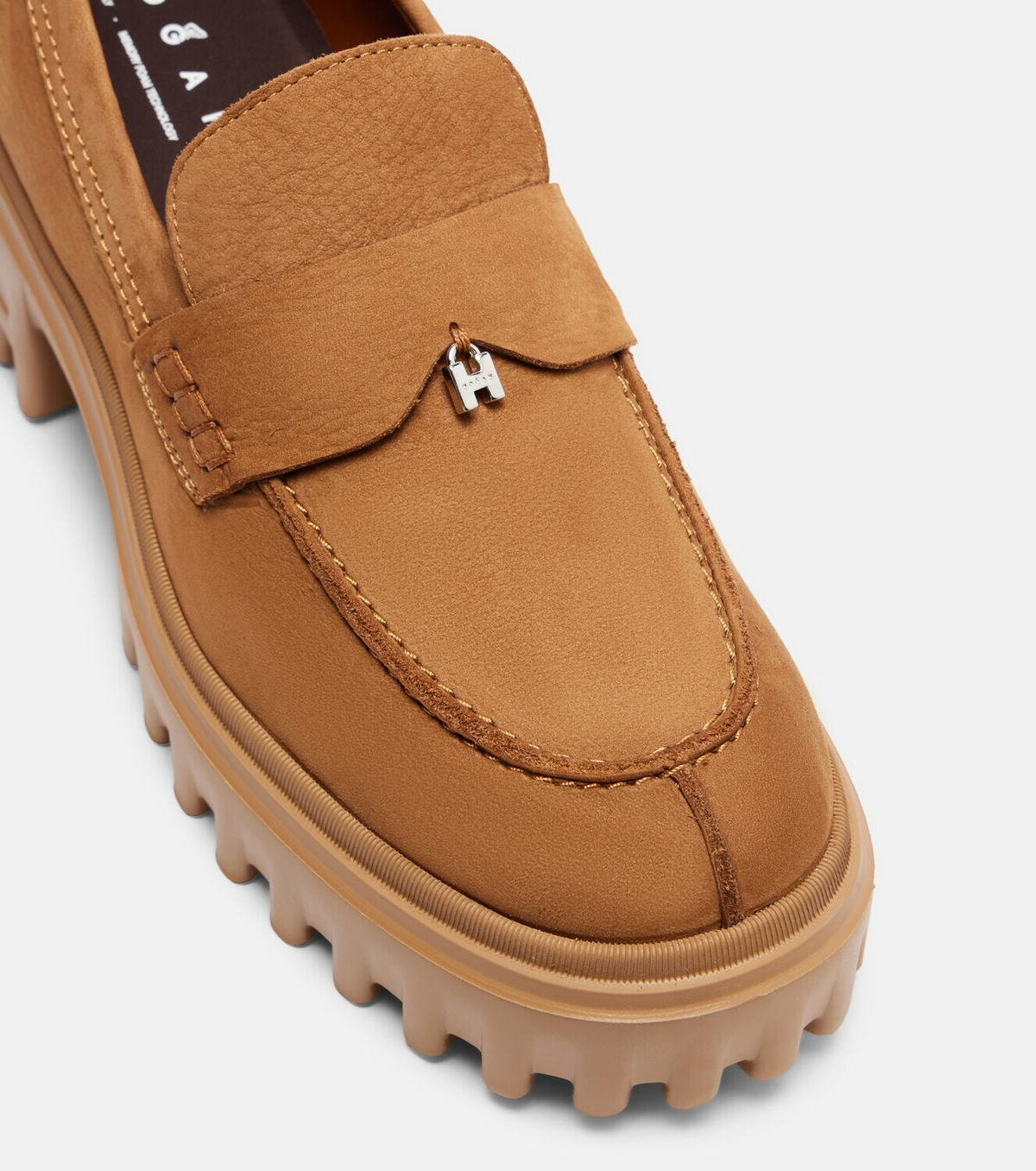 Hogan H700 leather platform loafers
