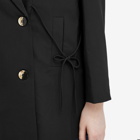 GANNI Women's Drapey Melange Oversized Blazer in Black