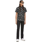 Naked and Famous Denim Black Floral Sketch Shirt