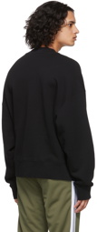 Palm Angels Black Curved Logo Sweatshirt