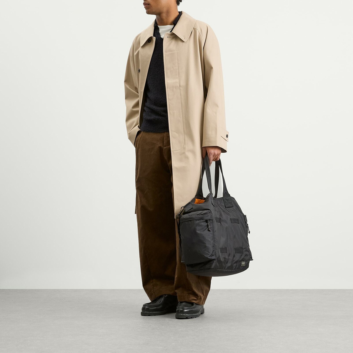 Sage Nation Men's Westminster Raglan Sleeve Overcoat in Beige