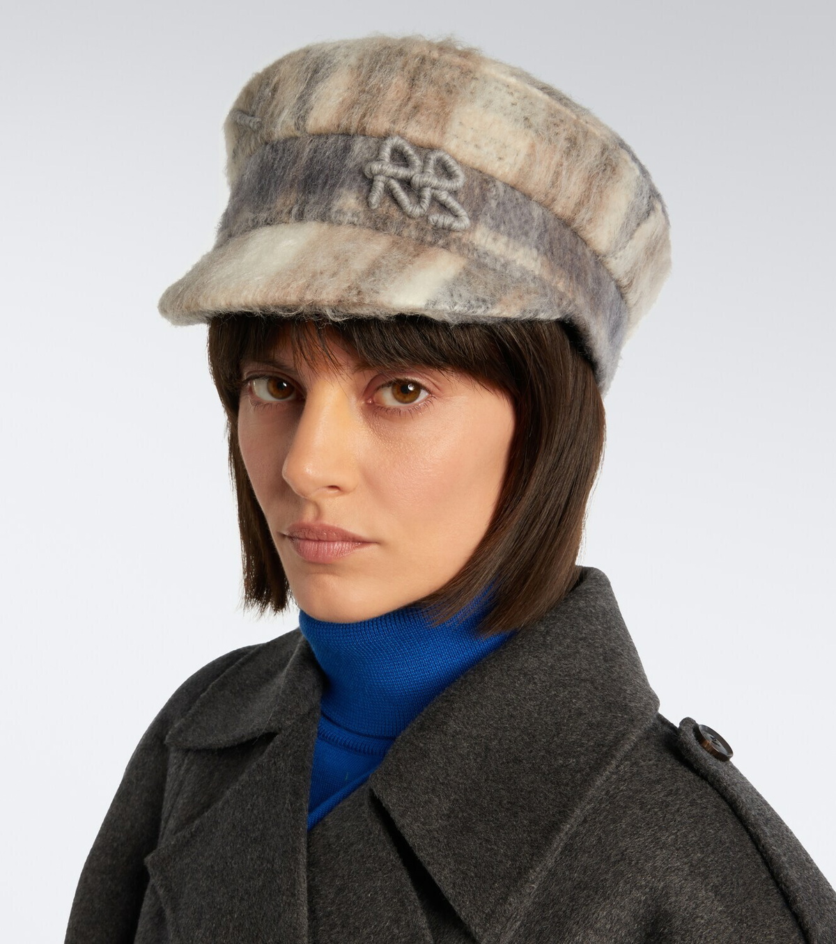 Ruslan Baginskiy Wool and mohair-blend newsboy cap