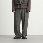 Engineered Garments Men's Herringbone Wool Officer Pant in Dark Grey