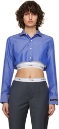 HommeGirls SSENSE Exclusive Blue Cropped Shirt