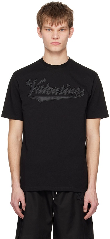 Photo: Valentino Black Embroidered T-Shirt