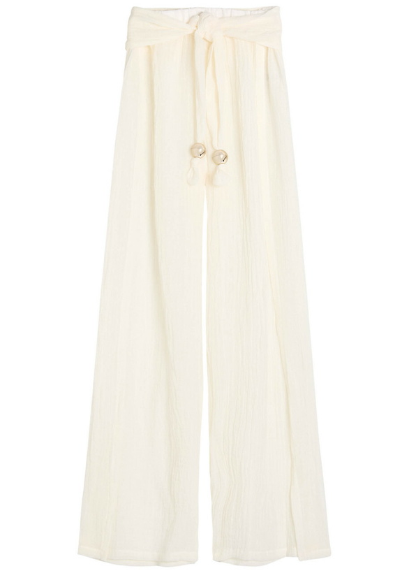 Photo: Lisa Marie Fernandez Linen-blend Wide-leg Trousers White