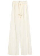 Lisa Marie Fernandez Linen-blend Wide-leg Trousers White
