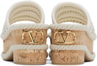 Valentino Garavani Off-White VLogo Summerblocks Flatform Sandals