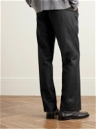 Saman Amel - Wide-Leg Pleated Wool and Cashmere-Blend Felt Suit Trousers - Gray