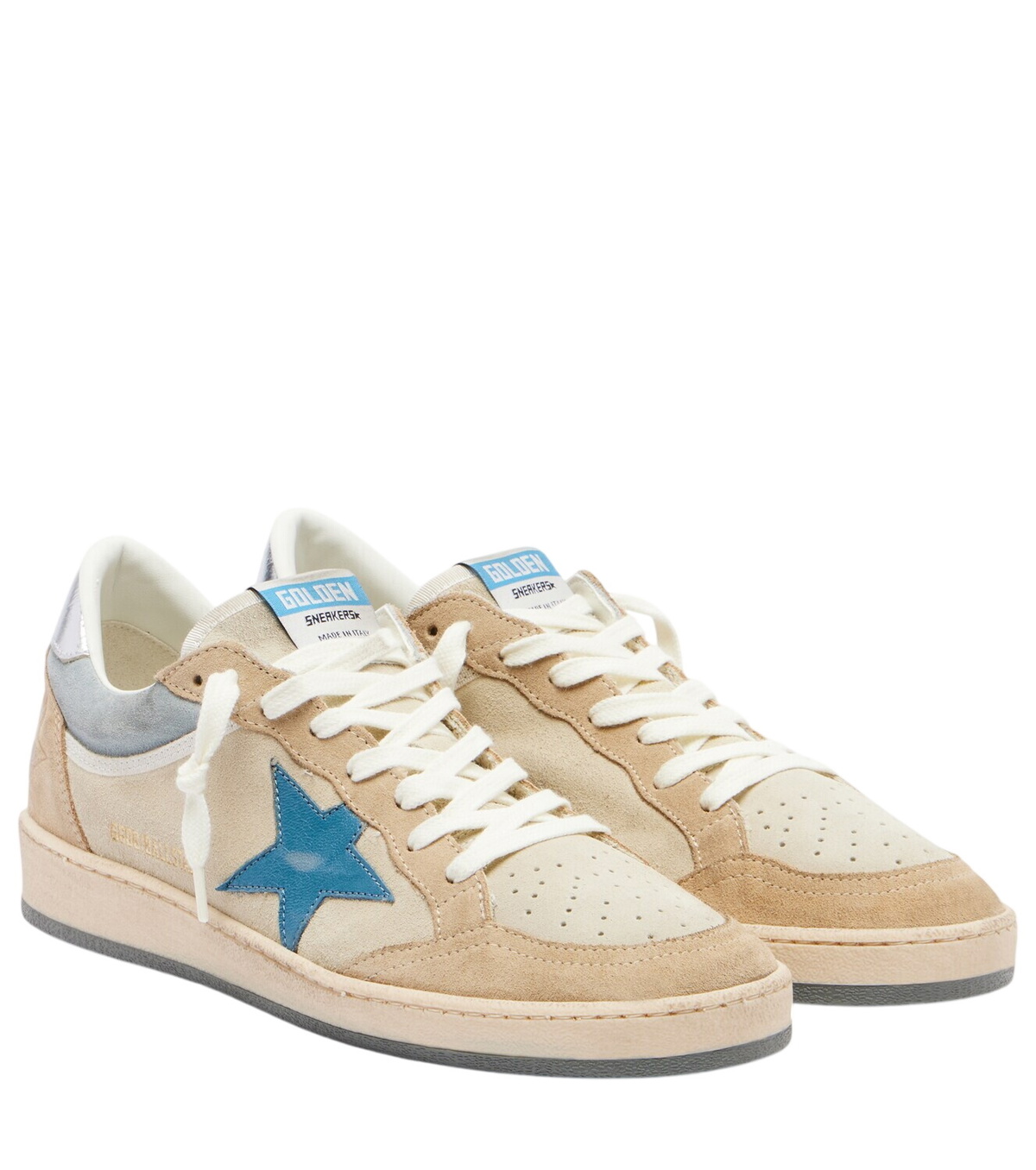 Golden Goose Running Sole Net Upper Suede Toe Spur And Heel