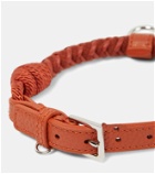 Loro Piana - Leather and cashmere dog collar