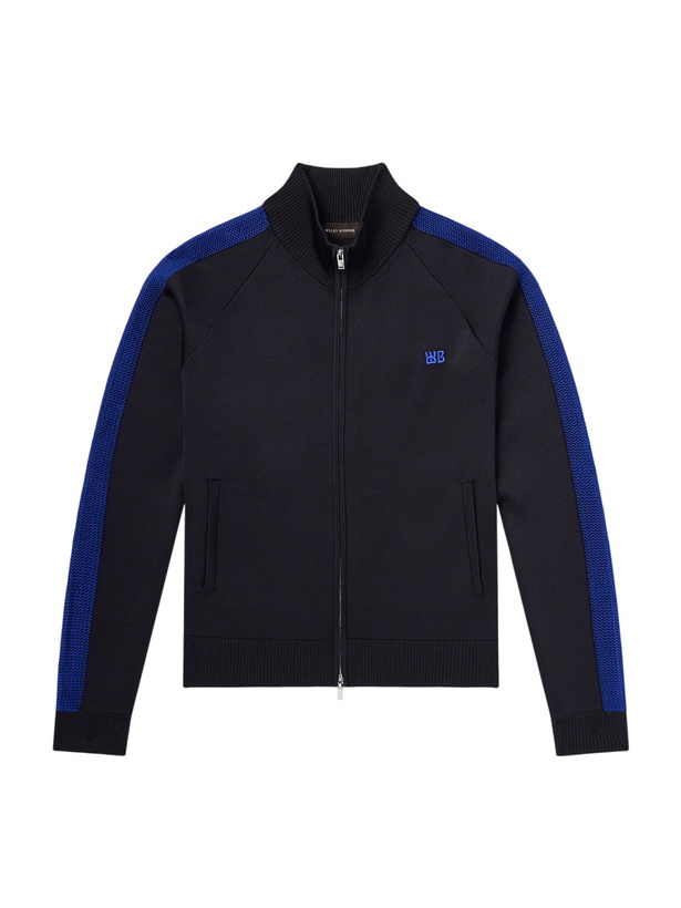 Photo: Wales Bonner - Tide Logo-Embroidered Striped Jersey Sweatshirt - Blue
