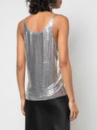 Rabanne Silver-Tone Mesh Tank Top