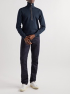 TOM FORD - Merino Wool Half-Zip Sweater - Blue